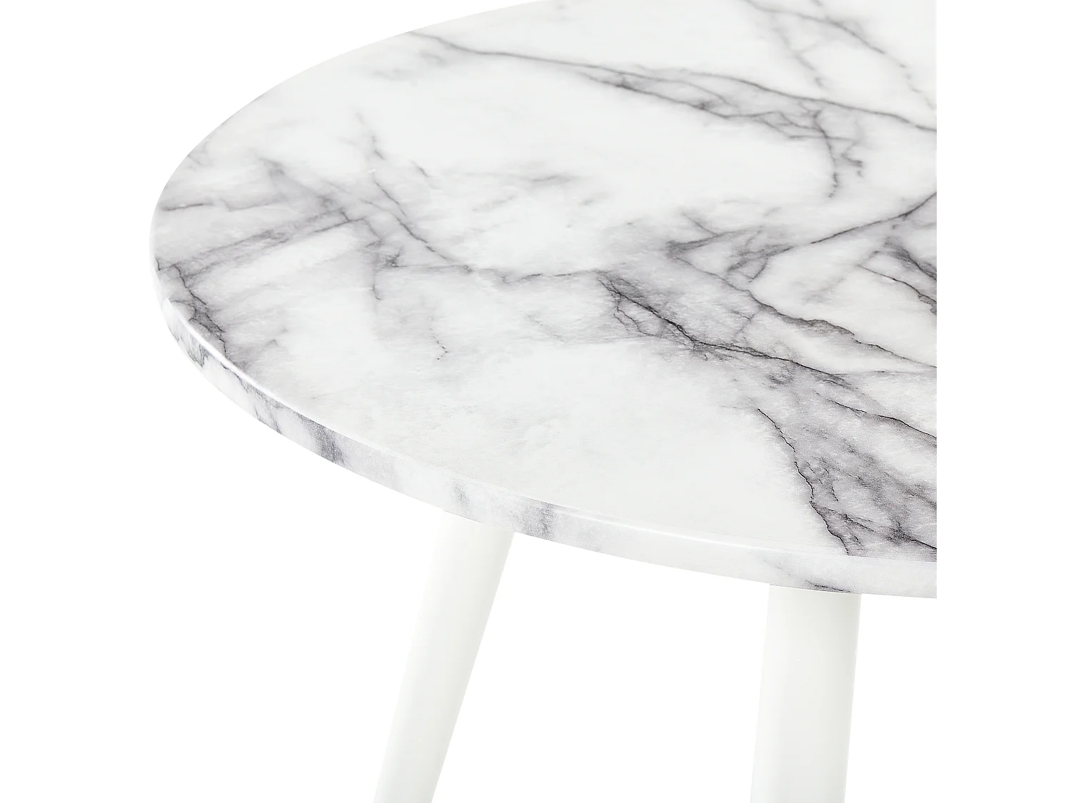 Stół do jadalni GUTIERE Biały marmur 80 cm 80 cm