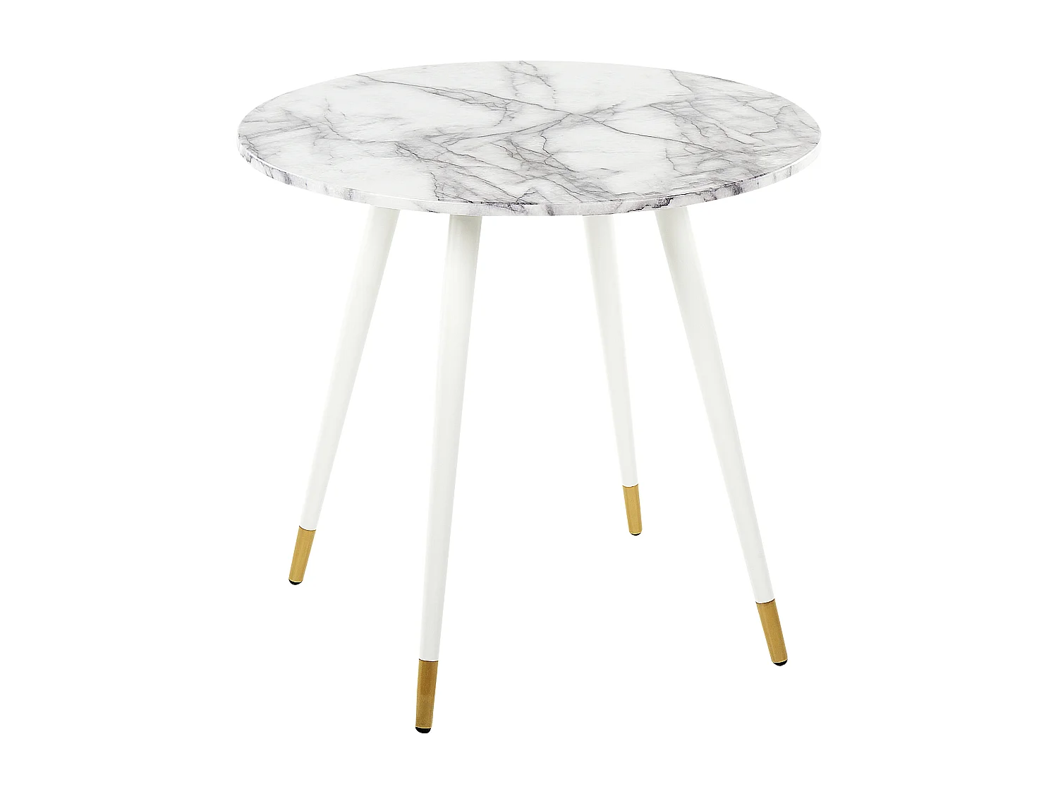 Table de repas GUTIERE Marbre blanc 80 cm 80 cm