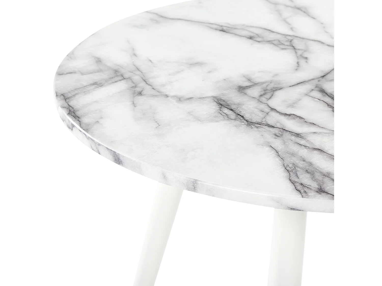 Table de repas GUTIERE Marbre blanc 80 cm 80 cm