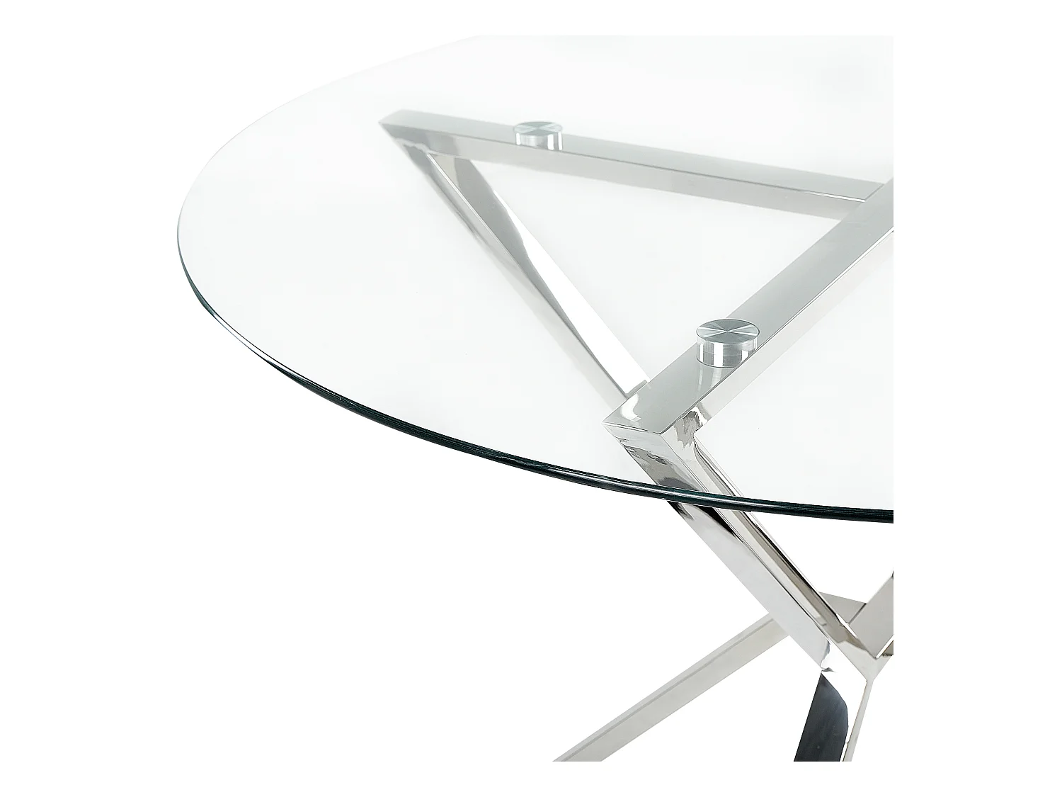 Table de repas BOSCO Argenté 105 cm 105 cm Verre de sécurité