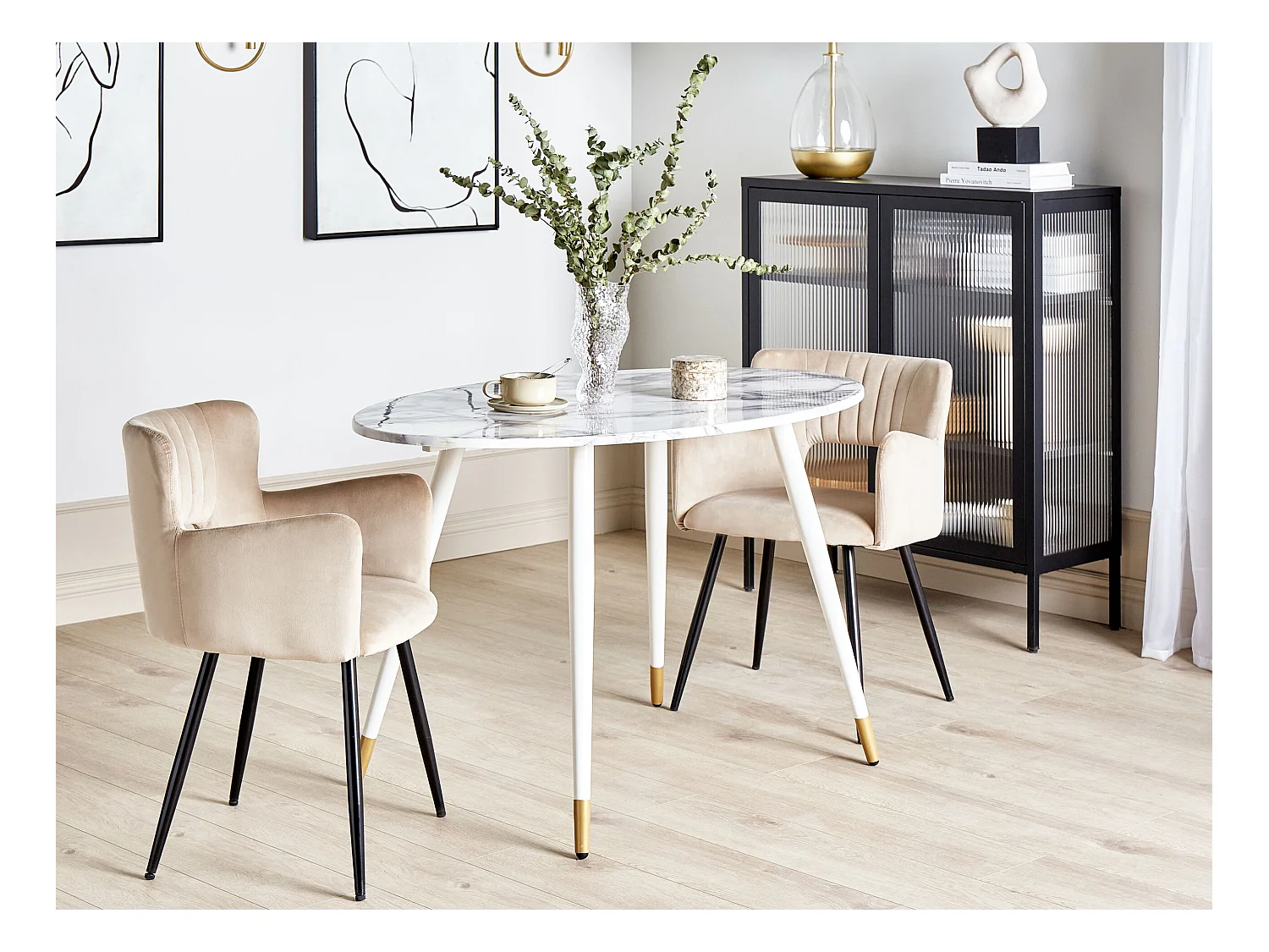 Tavolo da pranzo GUTIERE Marmo bianco 120 cm 70 cm