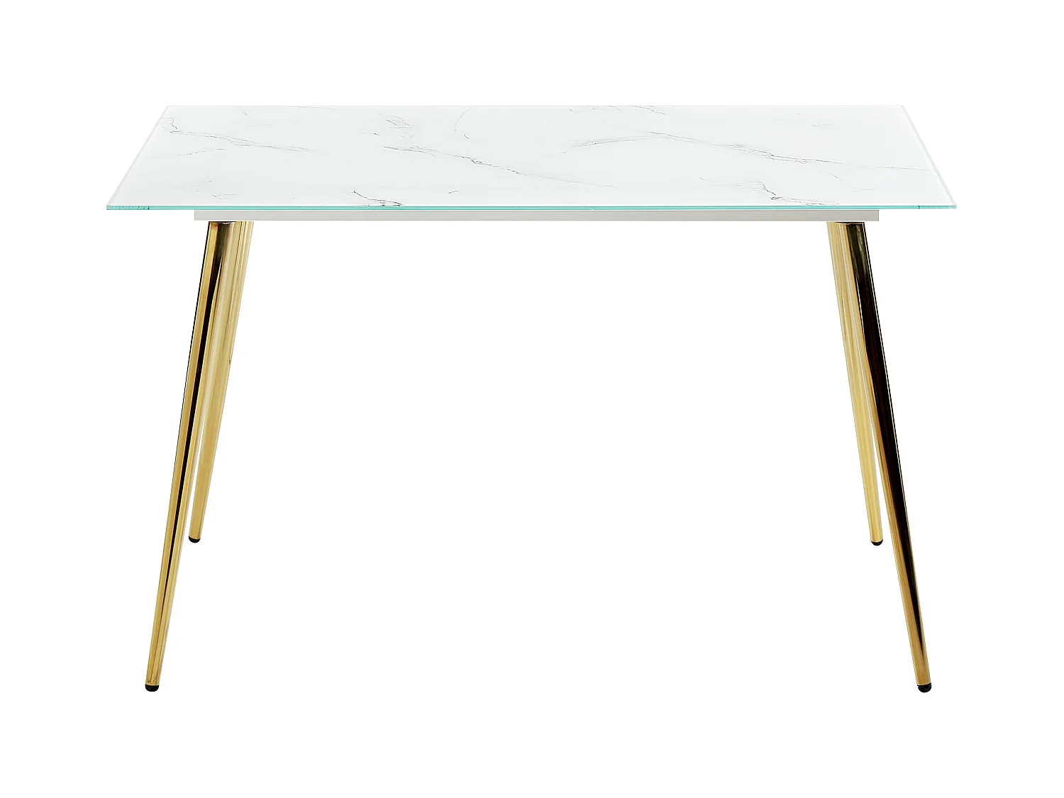 Eettafel MULGA Wit marmer 120 cm 70 cm Veiligheidsglas