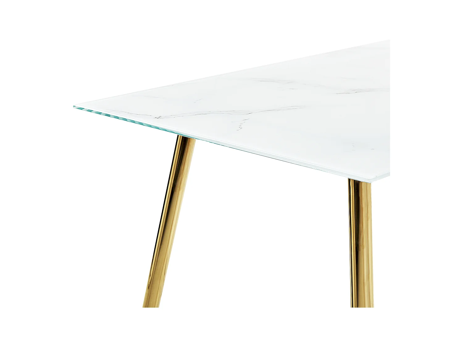 Eettafel MULGA Wit marmer 120 cm 70 cm Veiligheidsglas