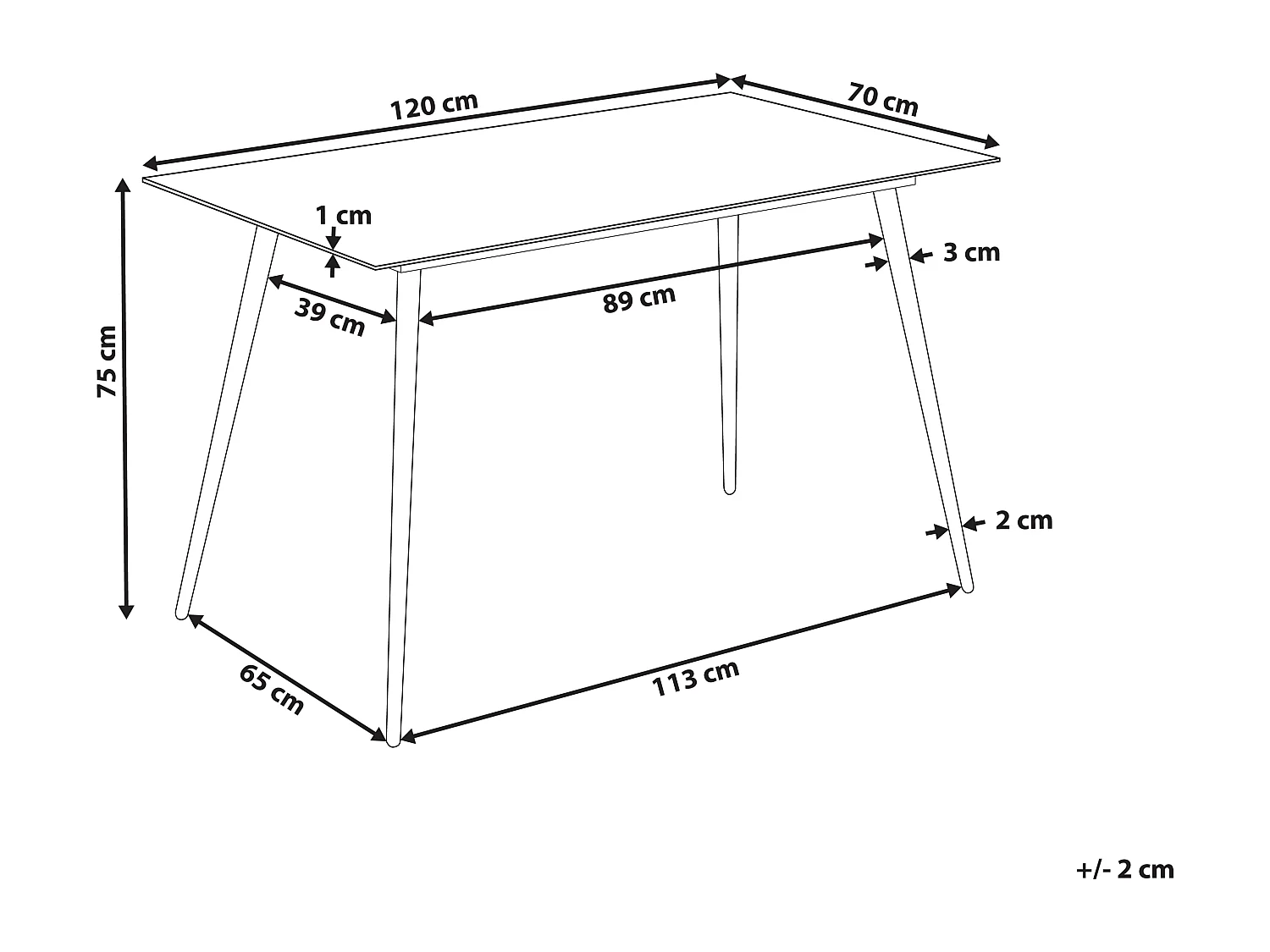Table de repas MULGA Marbre blanc 120 cm 70 cm Verre de sécurité