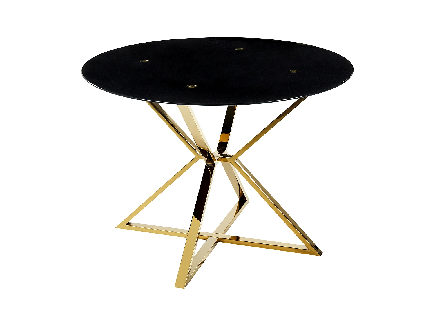 Table de repas BOSCO Noir 105 cm 105 cm Verre de sécurité