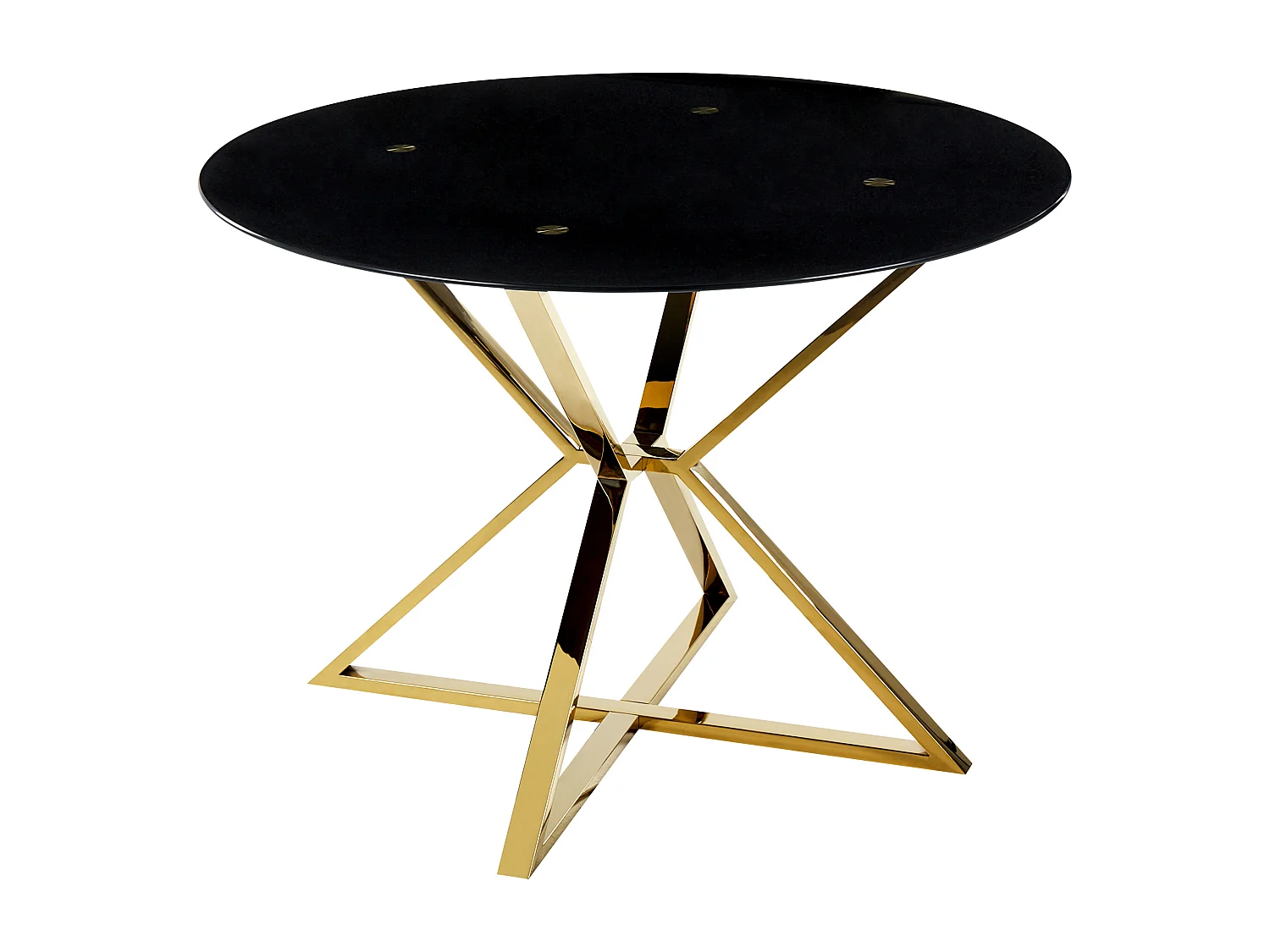 Tavolo da pranzo BOSCO Nero 105 cm 105 cm Vetro temperato