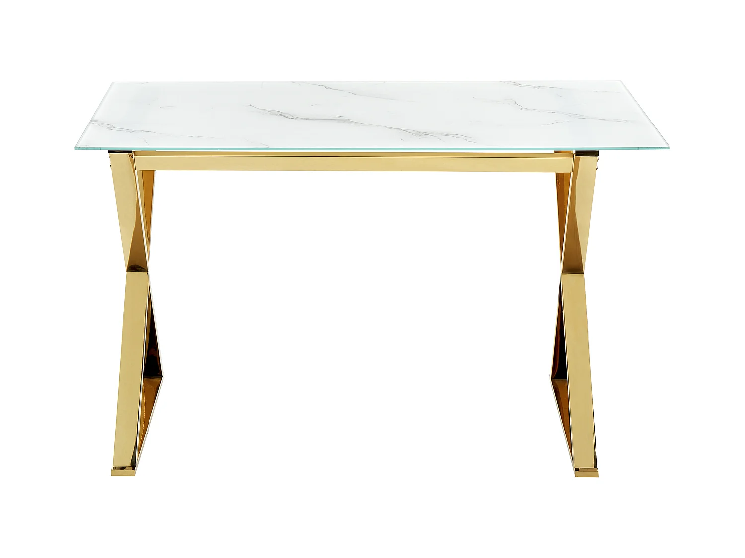 Mesa de jantar ATTICA Mármore branco 120 cm 70 cm Vidro de segurança (temperado)