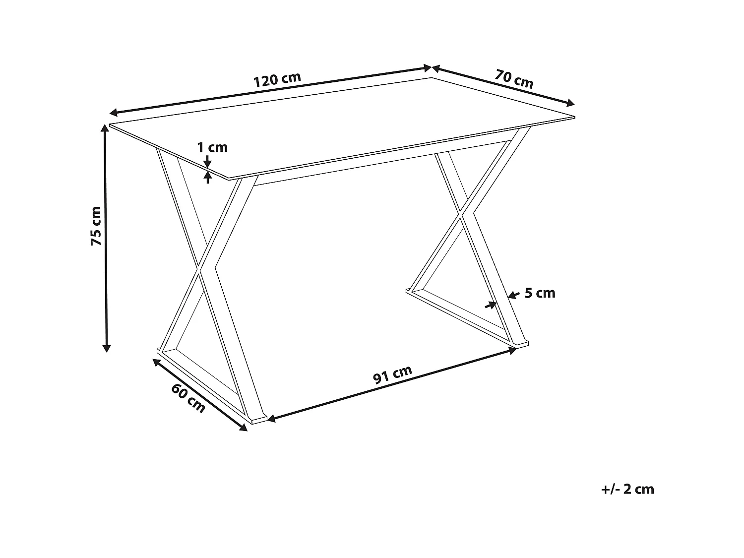 Mesa de comedor ATTICA Mármol blanco 120 cm 70 cm Vidrio templado