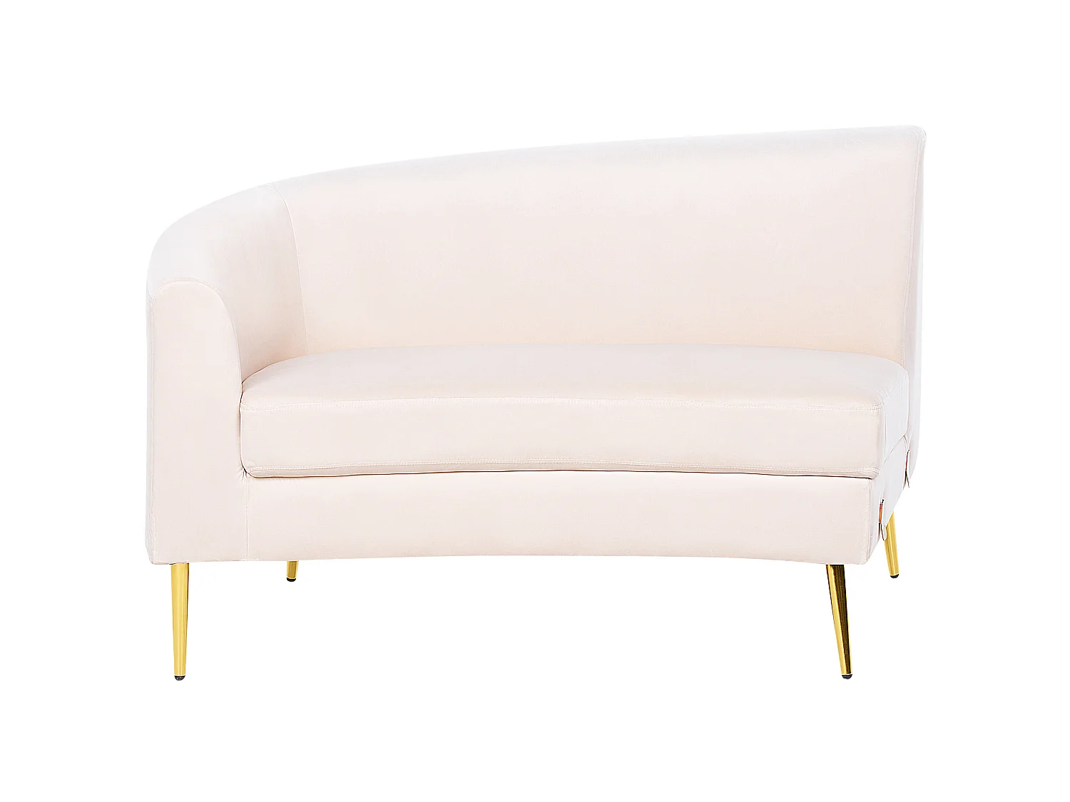 Canapé arrondi 4 places MOSS Velours Beige clair