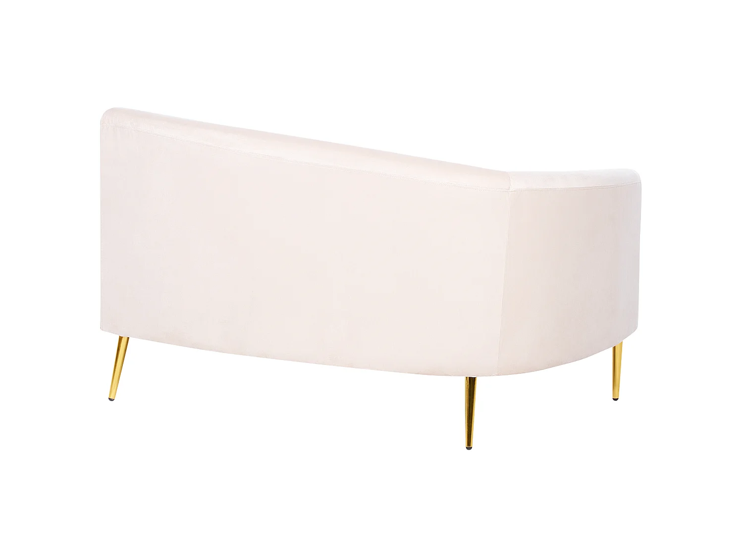 Canapé arrondi 4 places MOSS Velours Beige clair