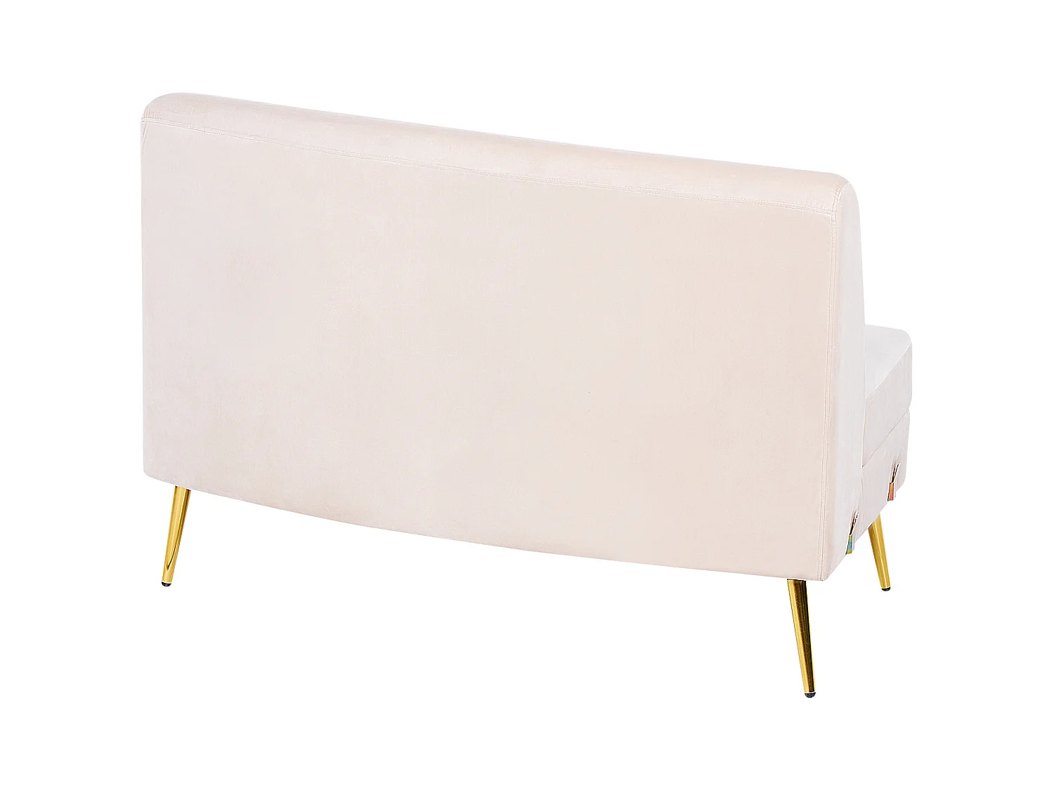 Canapé arrondi 4 places MOSS Velours Beige clair