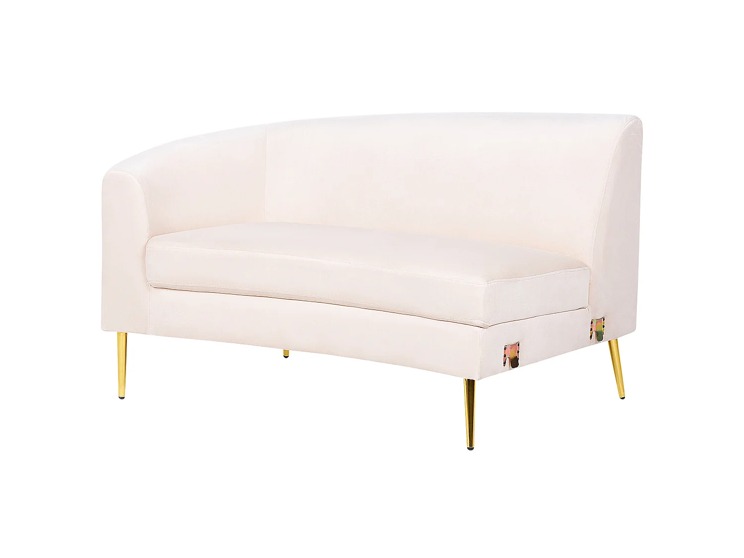 Divano semicircolare MOSS Velluto Beige chiaro 4 posti