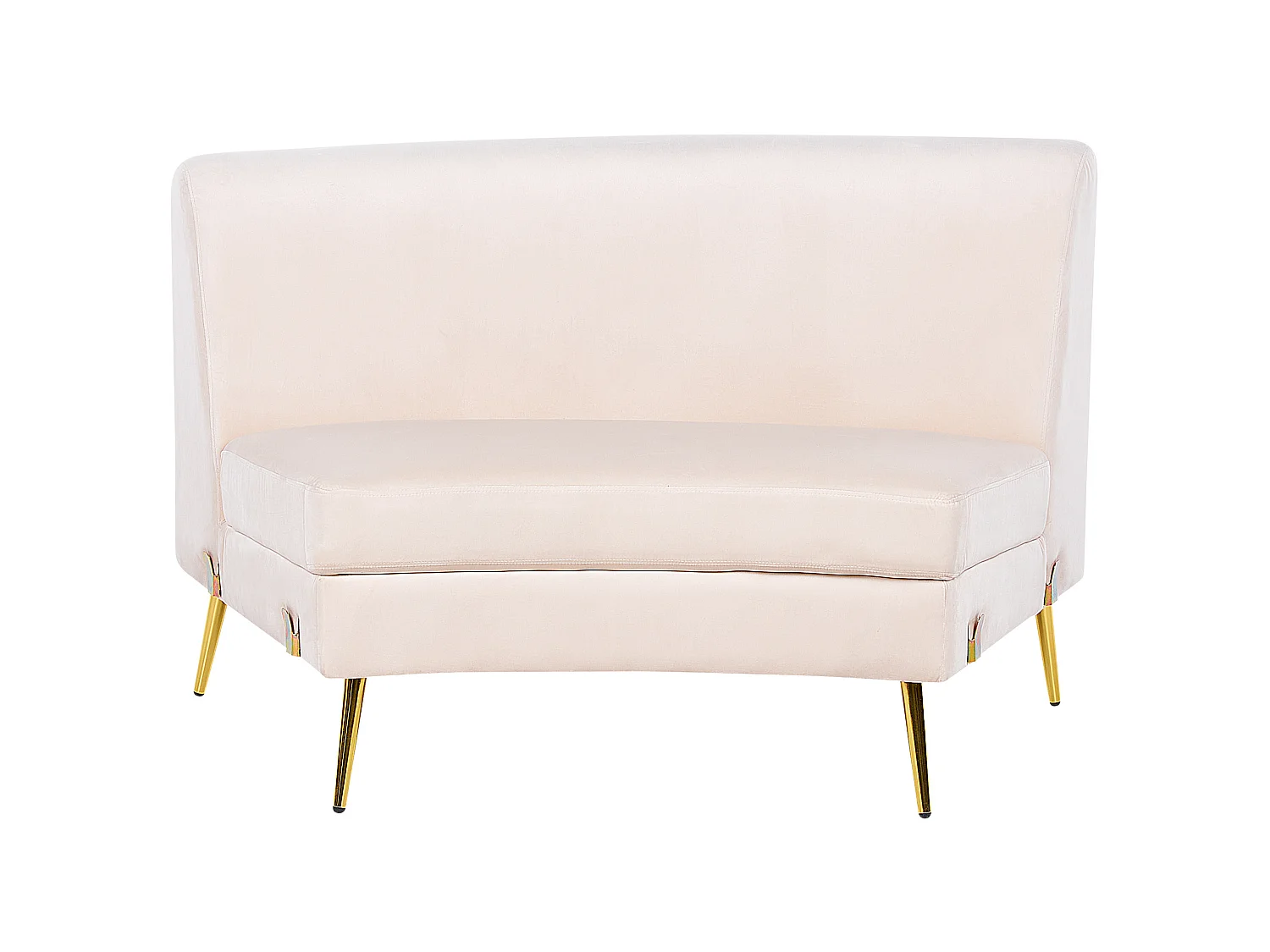 Divano semicircolare MOSS Velluto Beige chiaro 4 posti