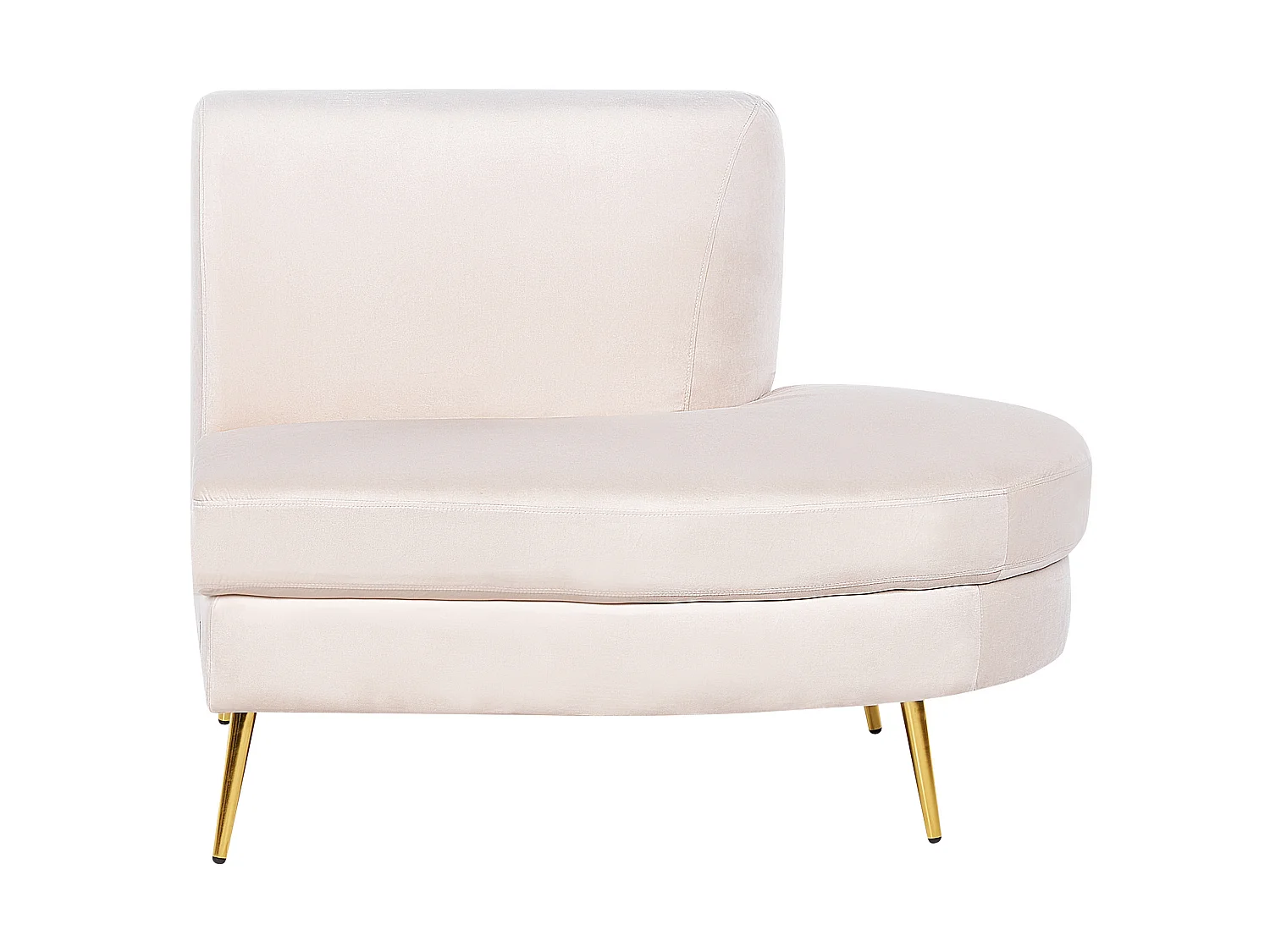 Divano semicircolare MOSS Velluto Beige chiaro 4 posti