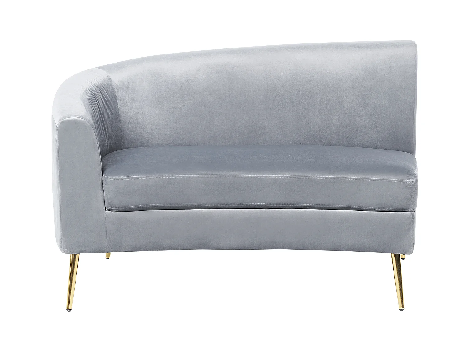 Divano semicircolare MOSS Velluto Grigio chiaro 4 posti