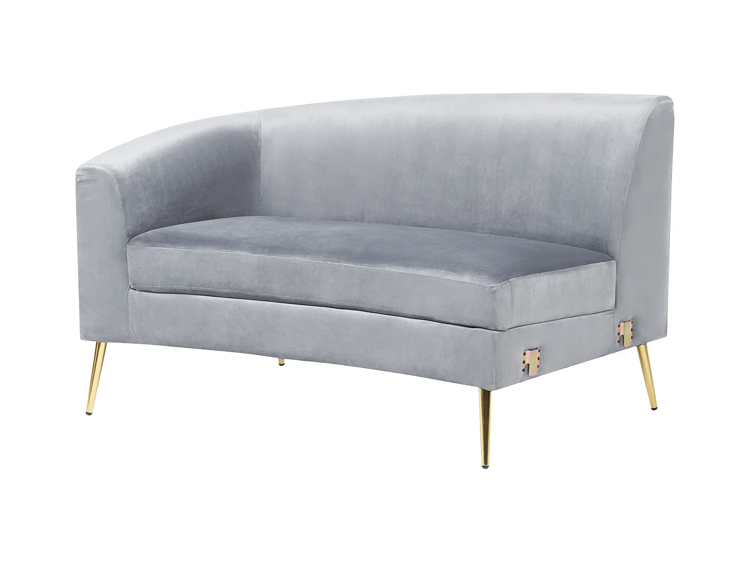 Divano semicircolare MOSS Velluto Grigio chiaro 4 posti