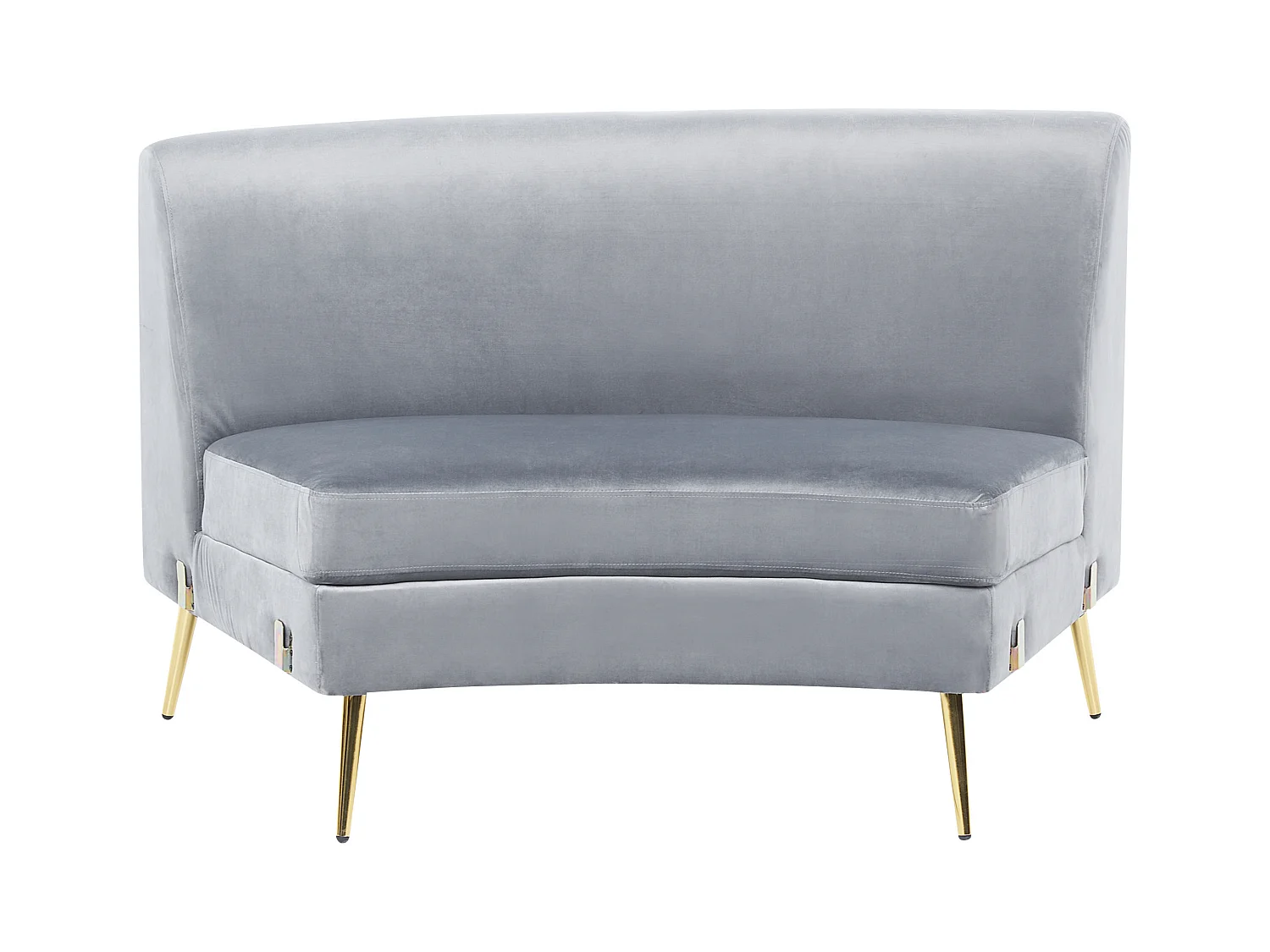 Divano semicircolare MOSS Velluto Grigio chiaro 4 posti