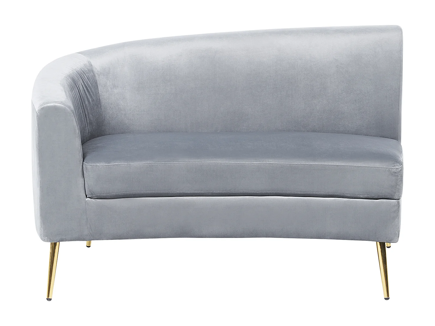 Canapé arrondi 4 places MOSS Velours Gris clair