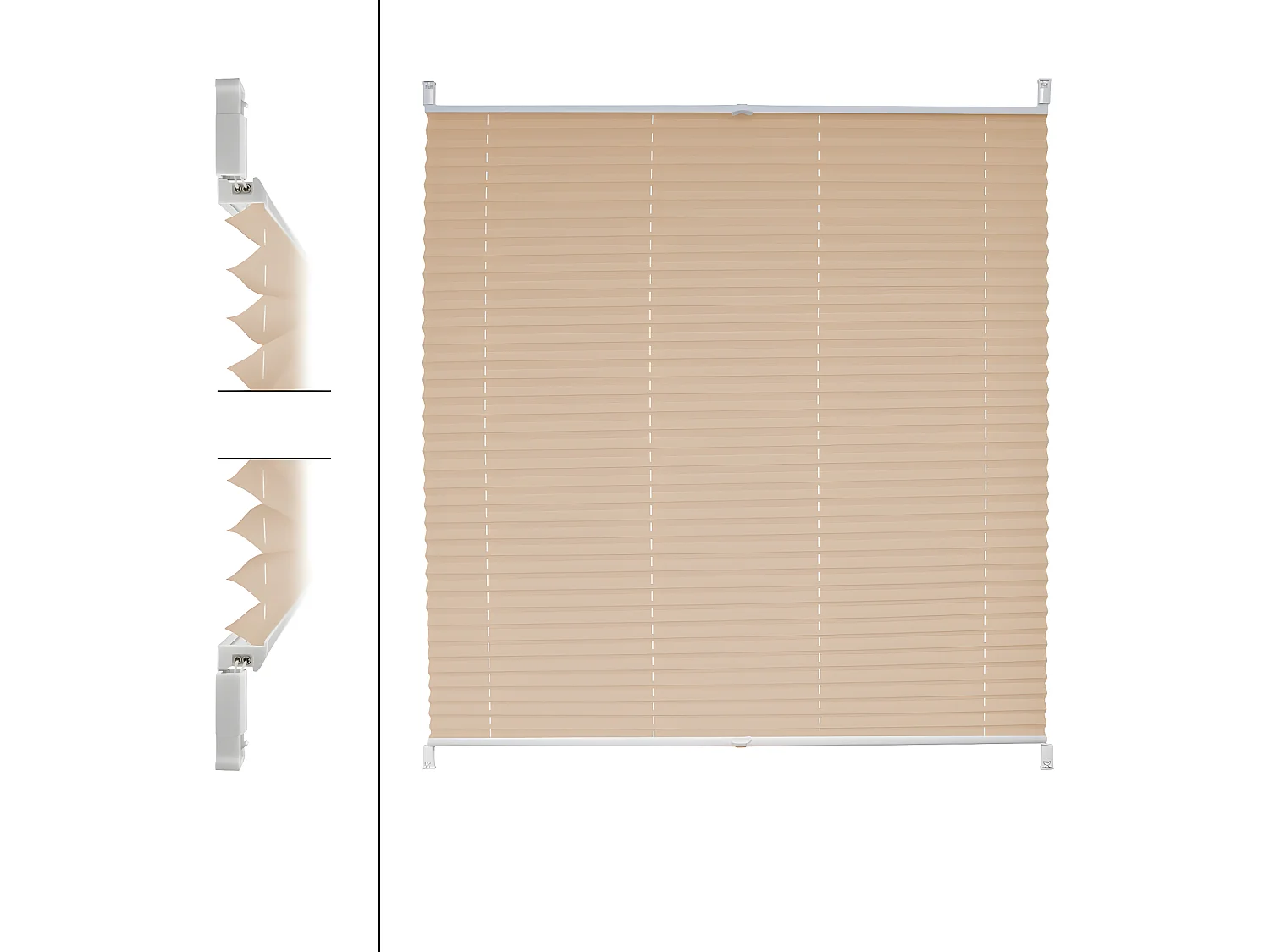 Store plissé fenêtre sans perçage persienne Faltrollo Rollo Klemmfix ECD Germany