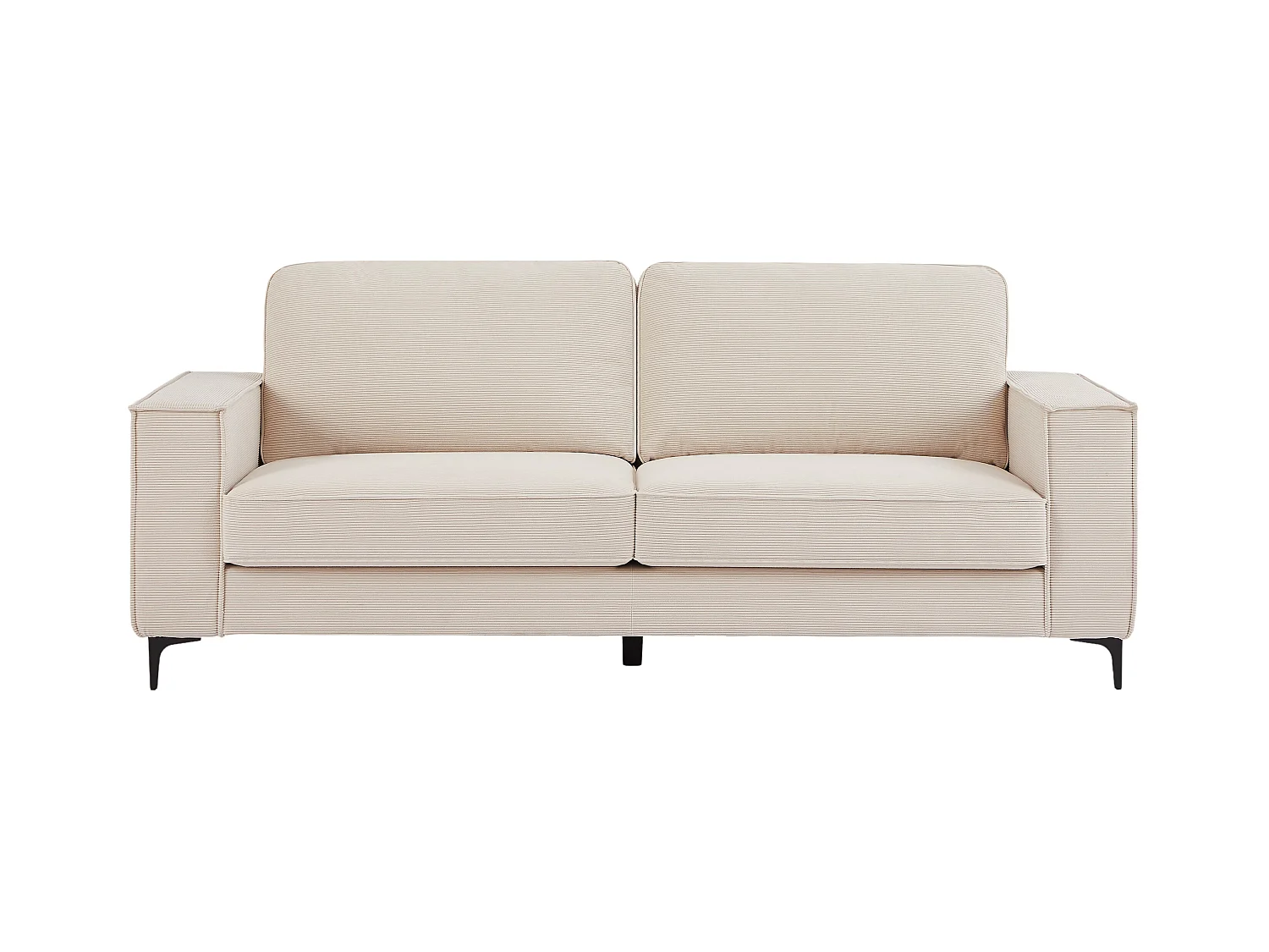 Zitbank – 3 plaatsen – Beige ribfluweel – OLMEDA