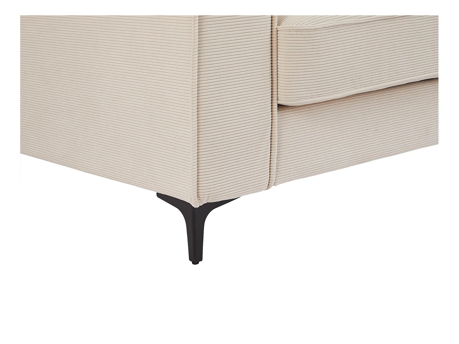 Zitbank – 3 plaatsen – Beige ribfluweel – OLMEDA