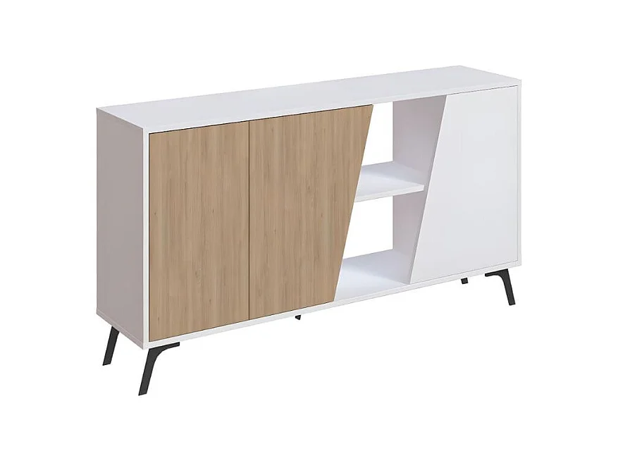 Consola Fiona 150 cm Blanco - Roble