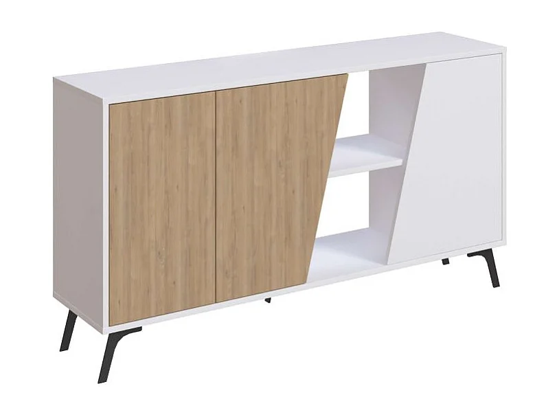 Consola Fiona 150 cm Blanco - Roble
