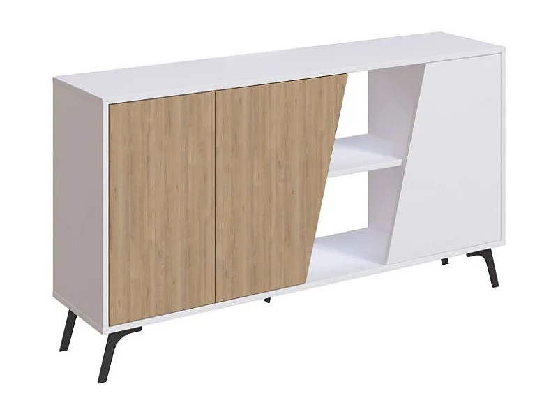Consola Fiona 150 cm Blanco - Roble