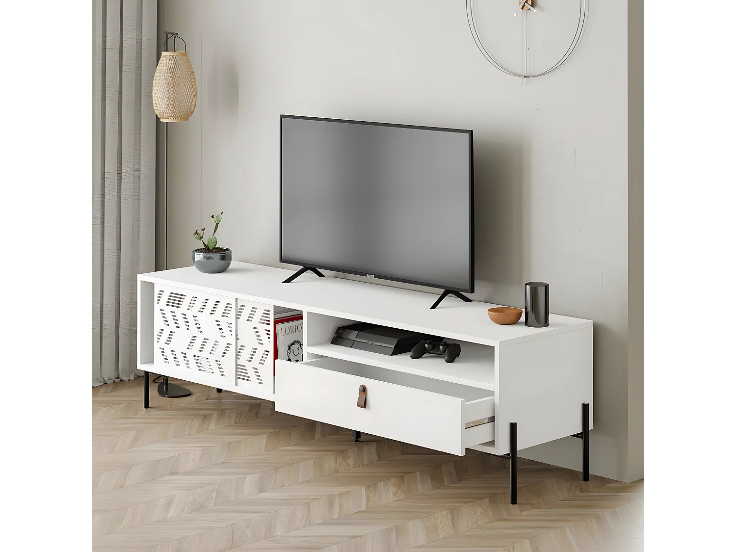 Armário de TV Dionysos 170 cm branco