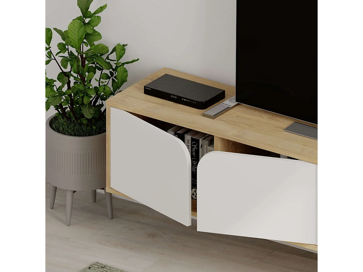 Meuble TV Spark 180cm Chêne Blanc - Venprodin