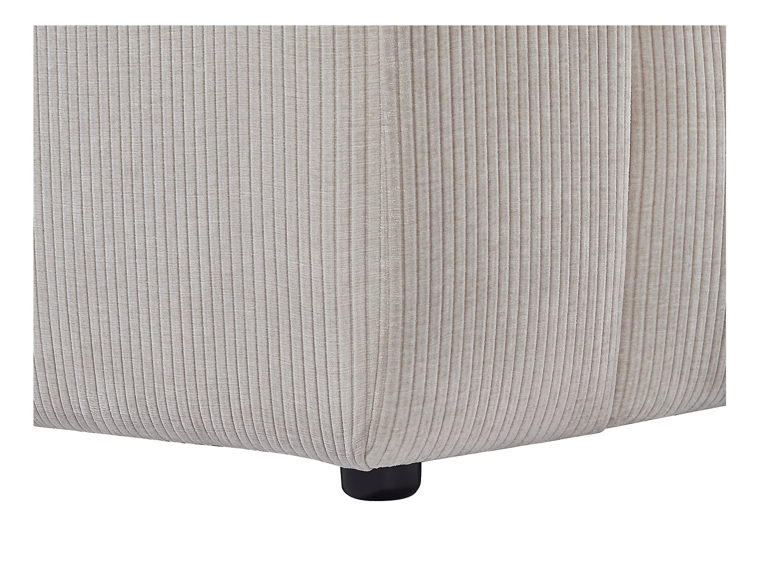 Hoekbank met hoek rechts van beige ribfluweel TIRONO van Maison Céphy