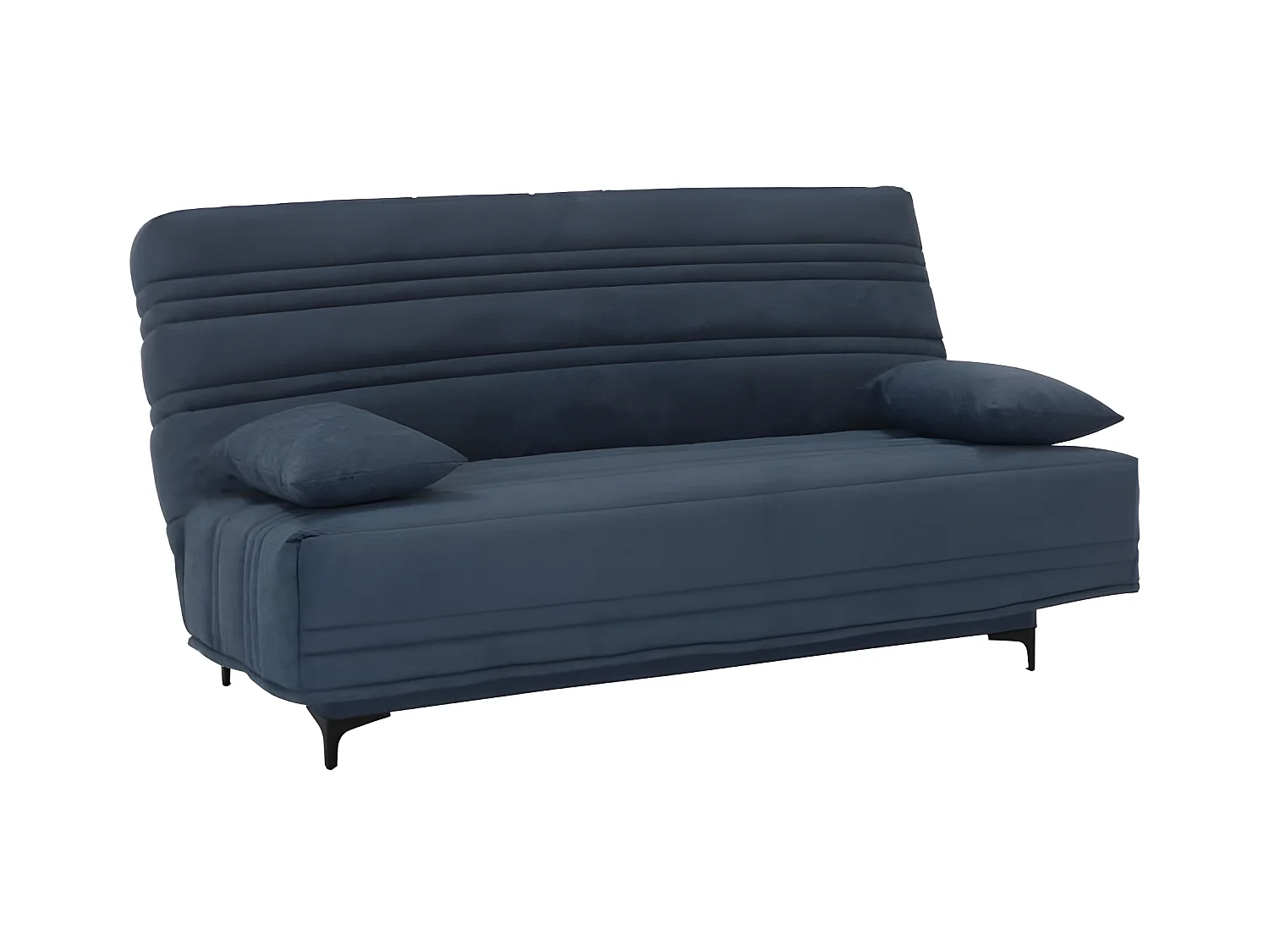 Banquette clic clac 3 places - tissu bleu - Style contemporain - L199 x P96