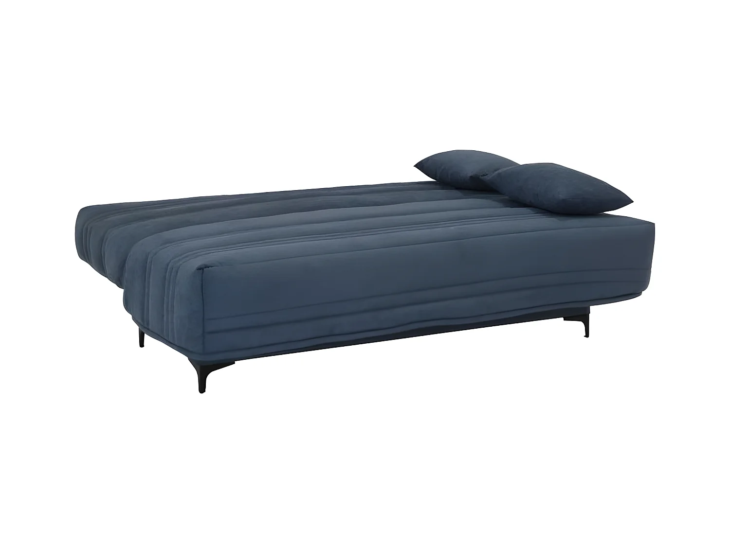 Banquette clic clac 3 places - tissu bleu - Style contemporain - L199 x P96