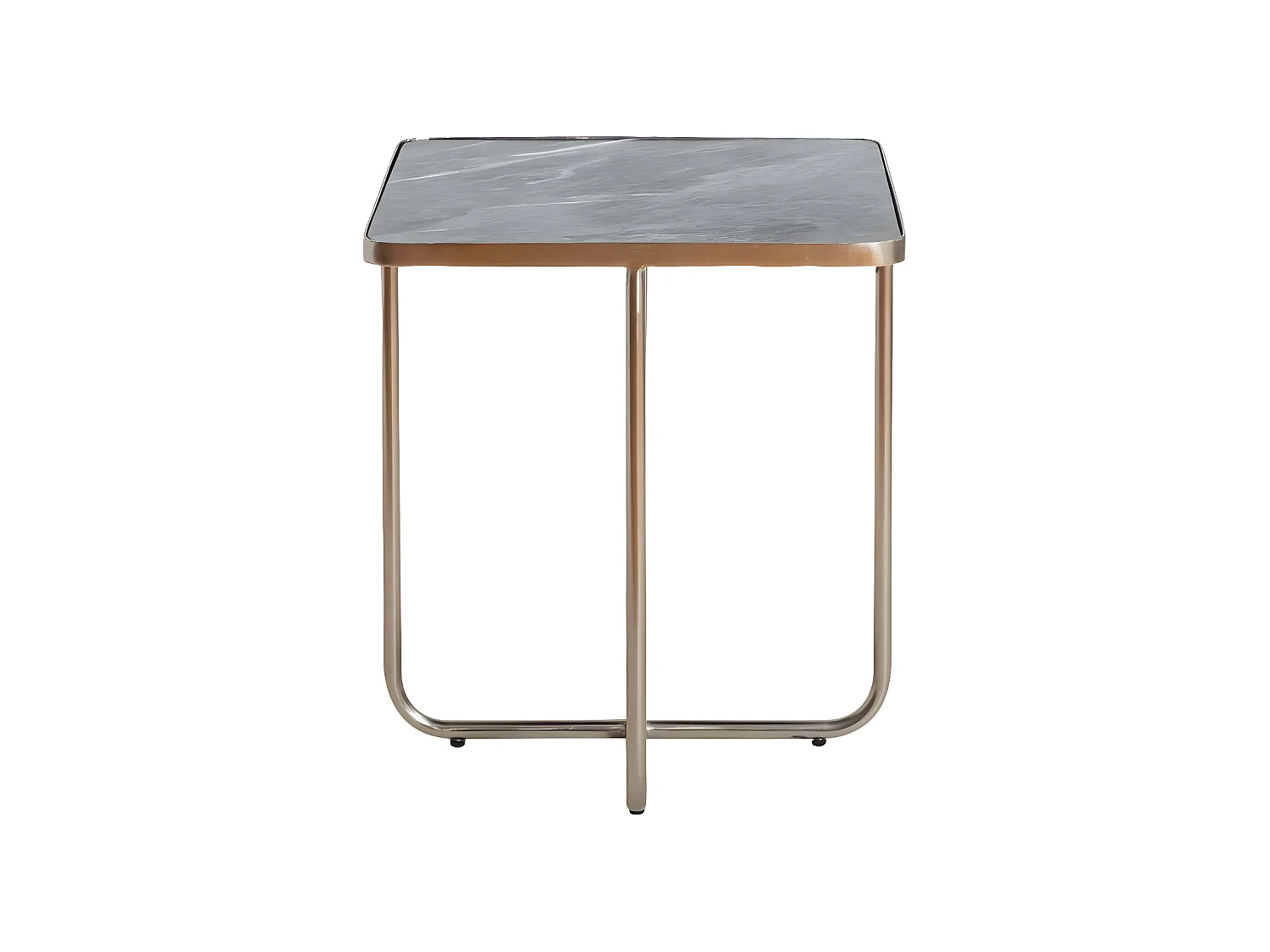 Bout de canape en marbre et métal Charlize