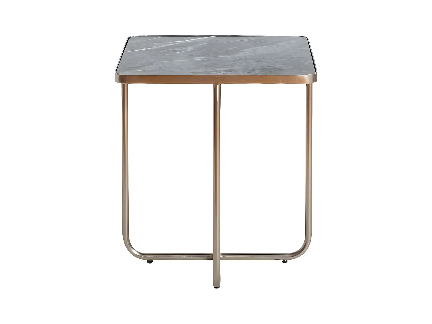 Bout de canape en marbre et métal Charlize