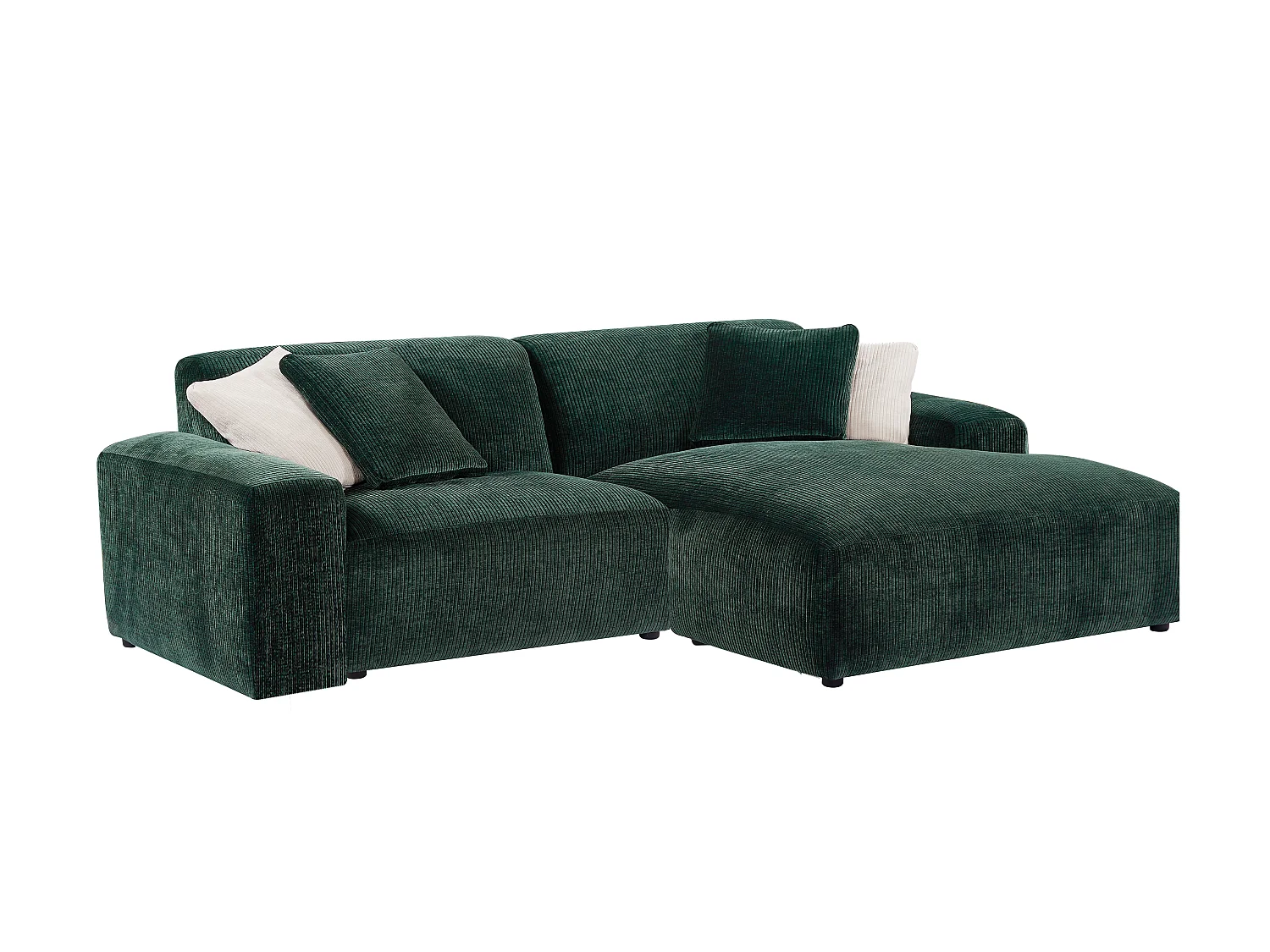 Venstrehjørnesofa i babordgul fløyelsslått snorkelsten tragitt fra TIRONO av Maison Céphy