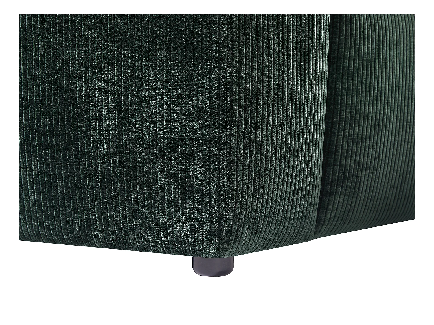 Pouf en velours côtelé vert sapin TIRONO de Maison Céphy