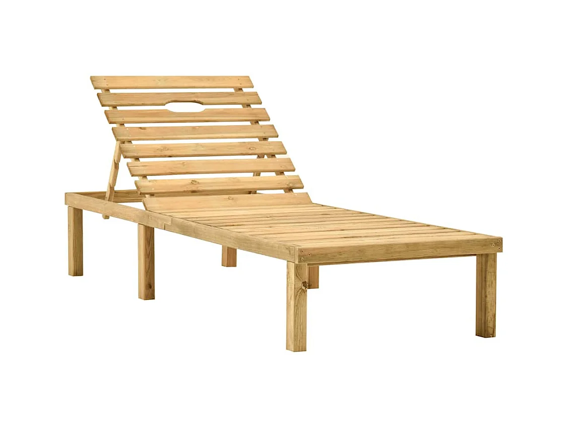 Garten-Sonnenliege mit Tisch Kiefernholz Imprägniert