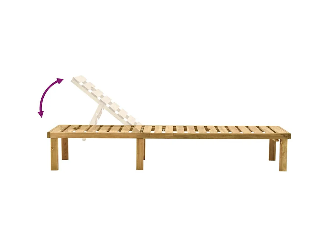 Ligbed geïmpregneerd grenenhout