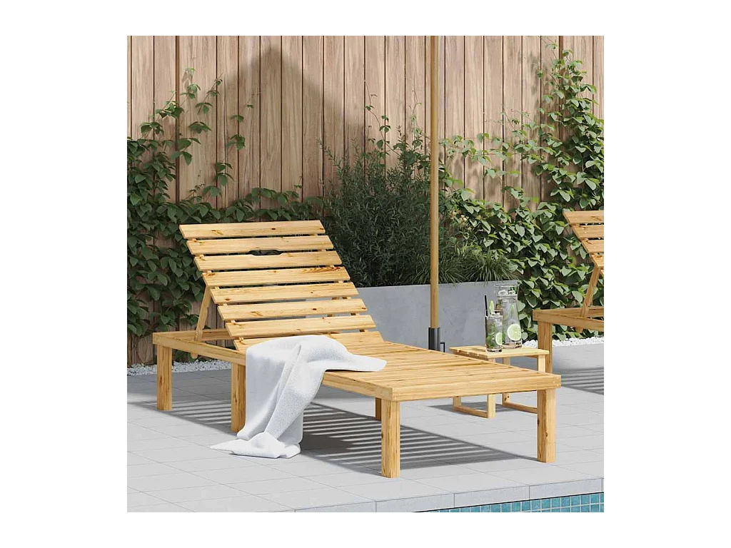 Chaise longue Bois de pin imprégné