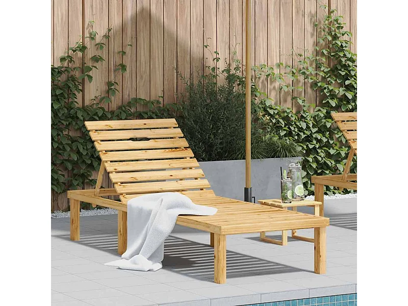 Chaise longue Bois de pin imprégné