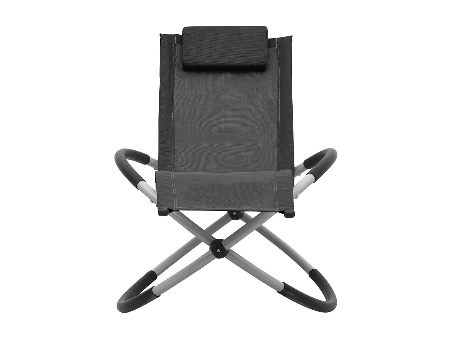 Chaise longue pour enfants Acier Noir