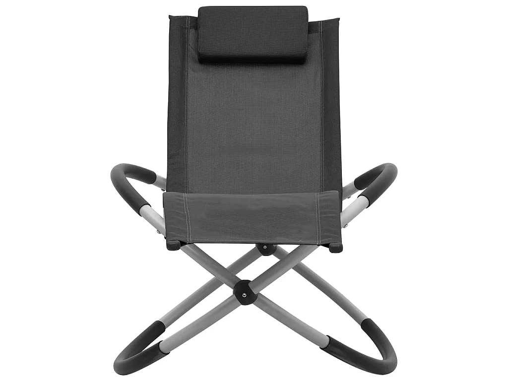Tumbona para niños de acero negro