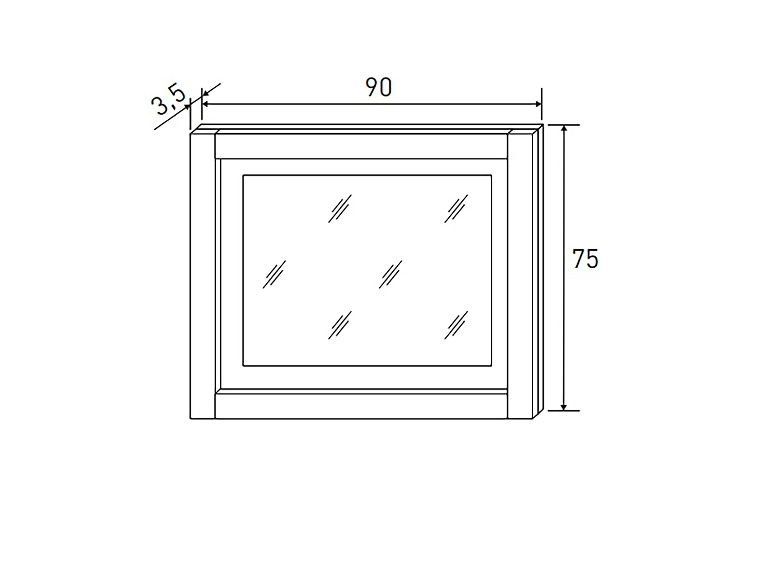 Ensemble chambre à coucher, tête de lit + 2 tables chevets + commode + miroir mural coloris Chêne cambrian, blanc