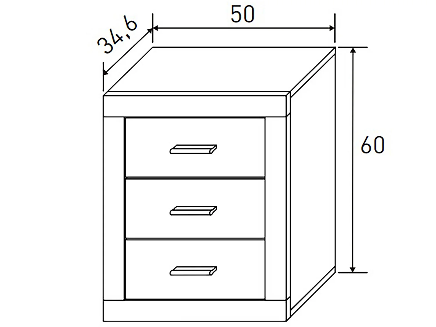 Ensemble chambre à coucher, tête de lit + 2 tables chevets + commode + miroir mural coloris Chêne cambrian, blanc
