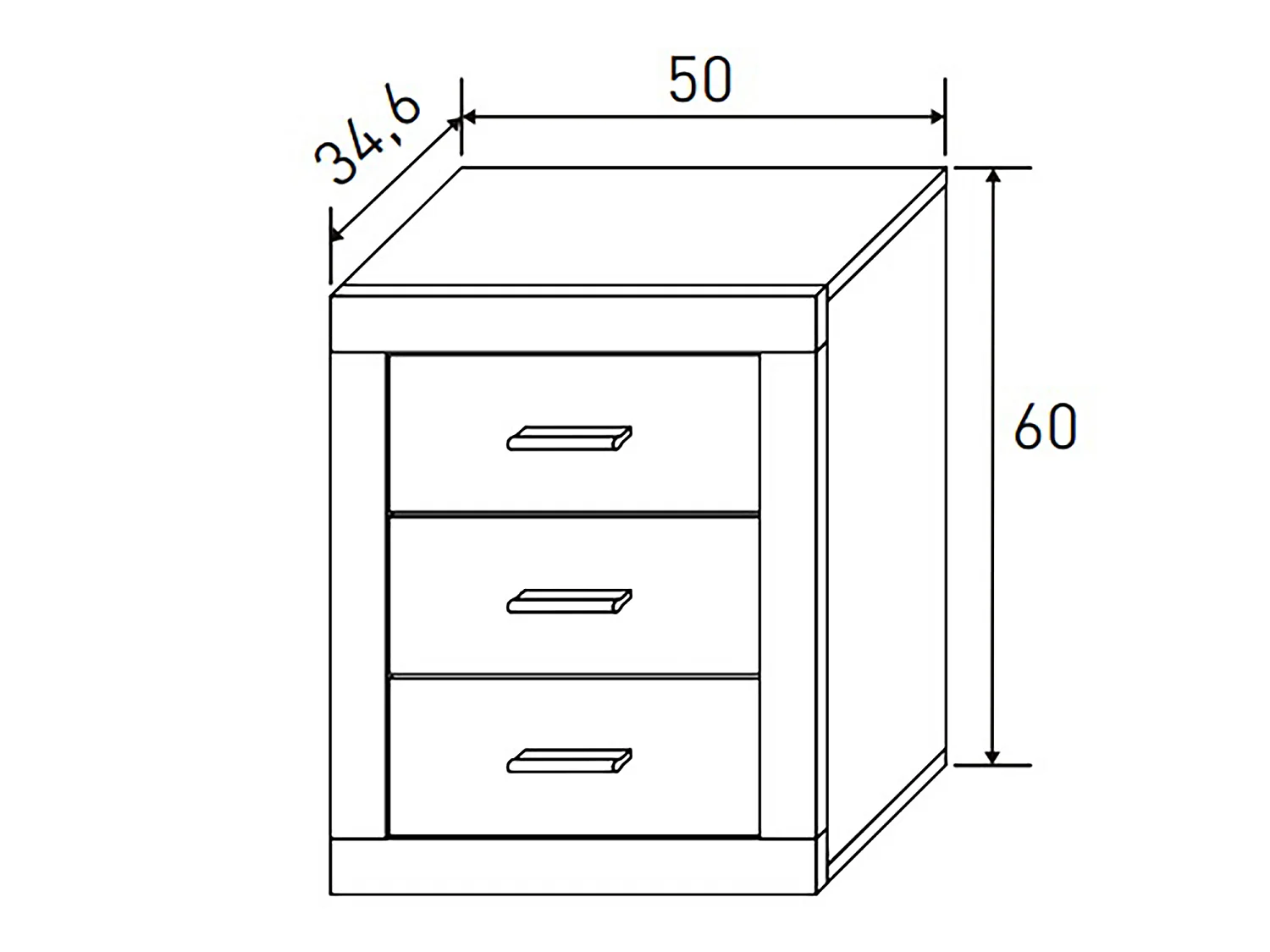 Ensemble chambre à coucher, tête de lit, 2 tables chevets + chiffonnier + miroir mural coloris Pin andersen, pin Gris