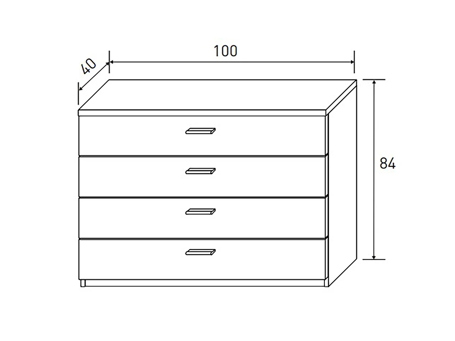 Ensemble chambre à coucher, tête de lit + 2 tables chevets + Commode + miroir mural coloris pin andersen, pin gris