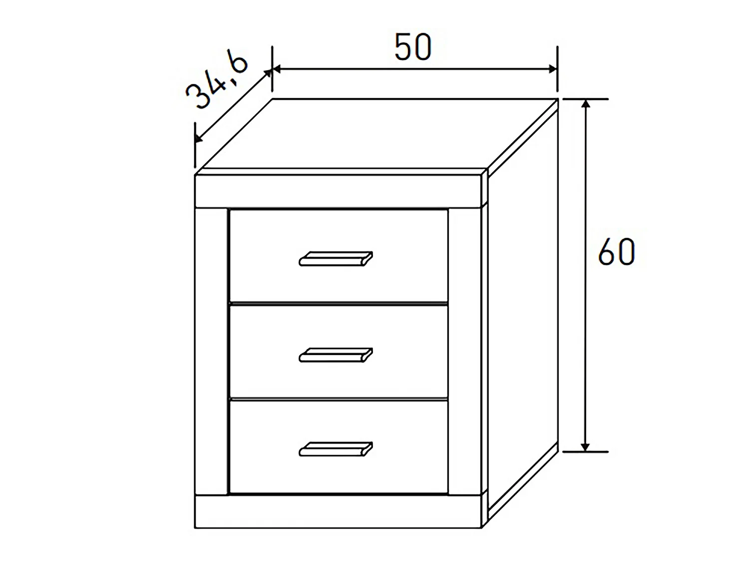 Ensemble chambre à coucher, tête de lit, 2 tables chevets + chiffonnier + miroir mural coloris chêne cambrian, graphite