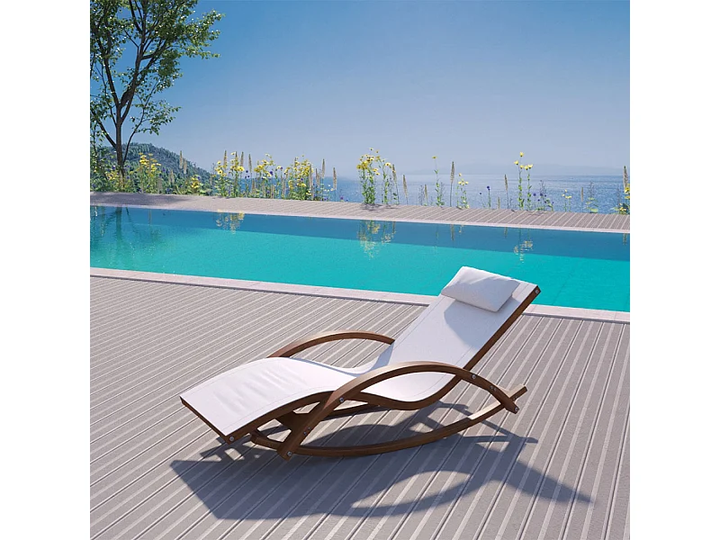 Tuinligbed Schommelstoel van Licht Hout ALCOBA - Verzekerd van Zomerse Ontspanning