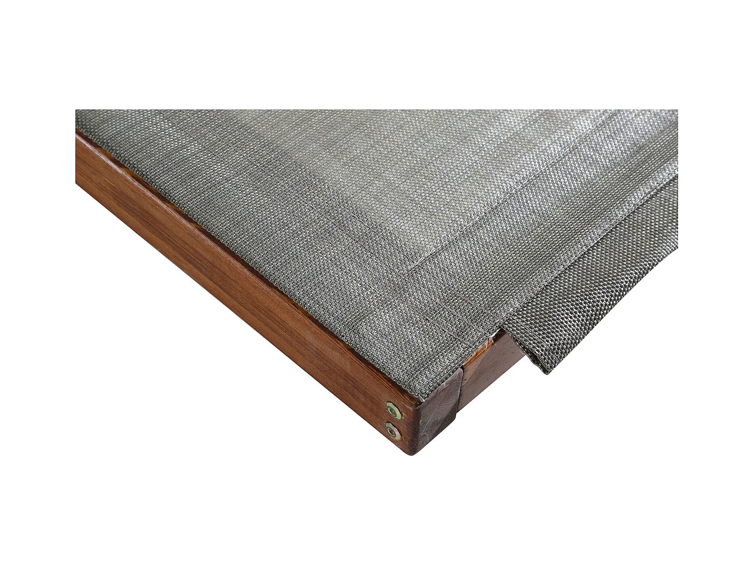 Transat en bois et toile PVC gris olive NAARI